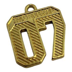 Graduation Tassel Pendant Golden Charm 2007 Jostens Grad, Celebration, Goal